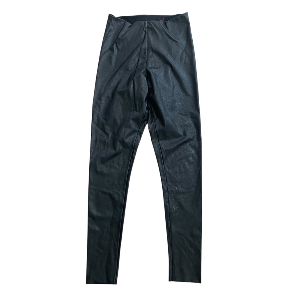 Commando Faux Leather Leggings Pants Black Size Large Stretch NEW